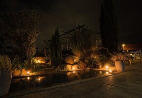 Hochzeits-Beleuchtung am Restaurant Sichtwerk bei Basel