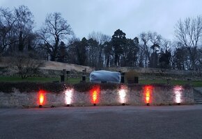 Aufbau auf Schloss Weitenburg