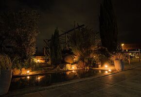 Hochzeits-Beleuchtung am Restaurant Sichtwerk bei Basel